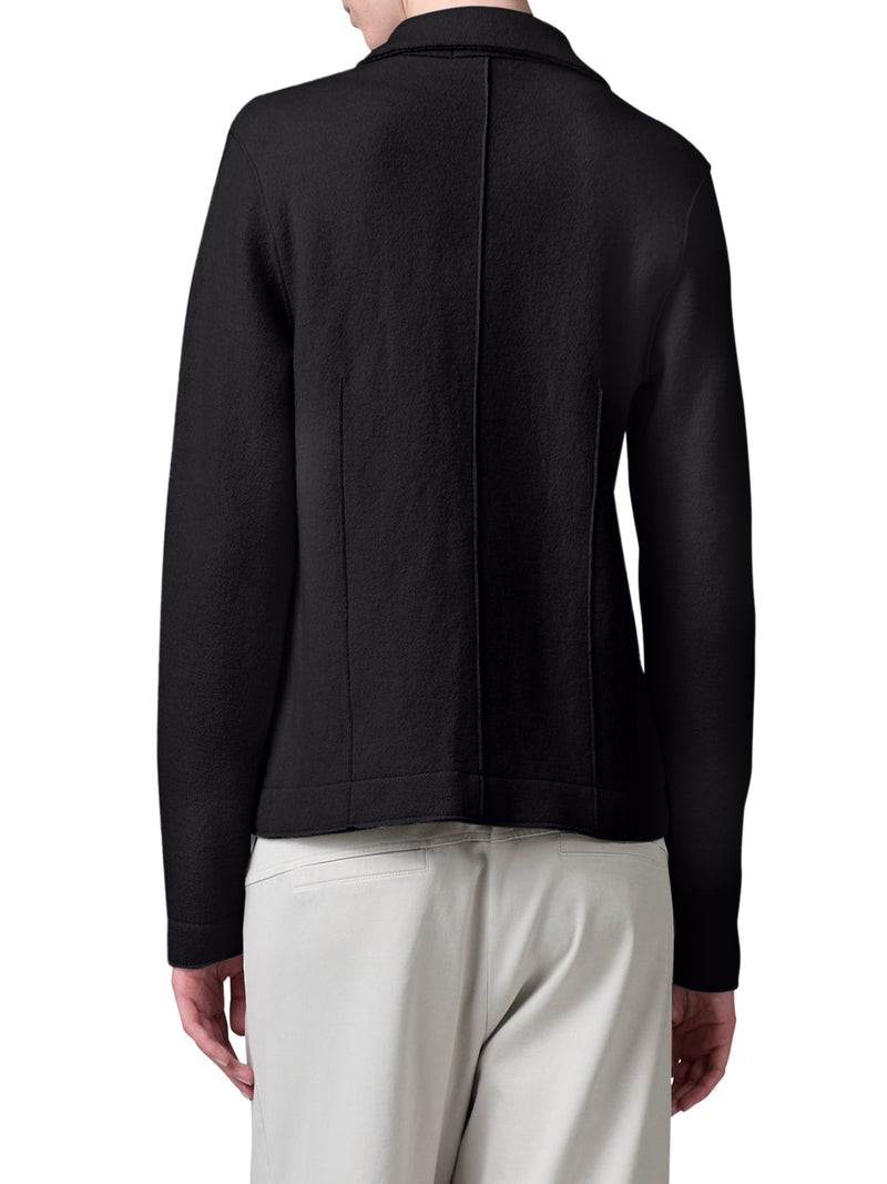 GIACCA SAGOMATA IN LANA CON ALL`INTERNO MOTIVO A SPINA DI PESCE