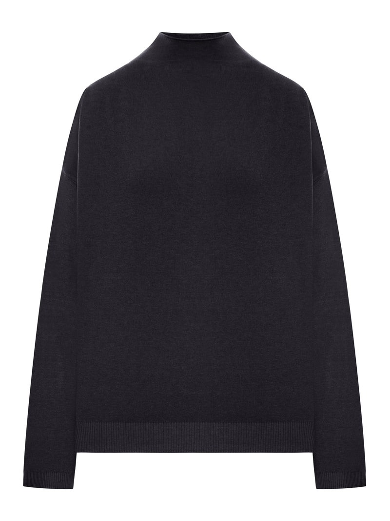 MAGLIONE COLLO ALTO IN MISTO LANA