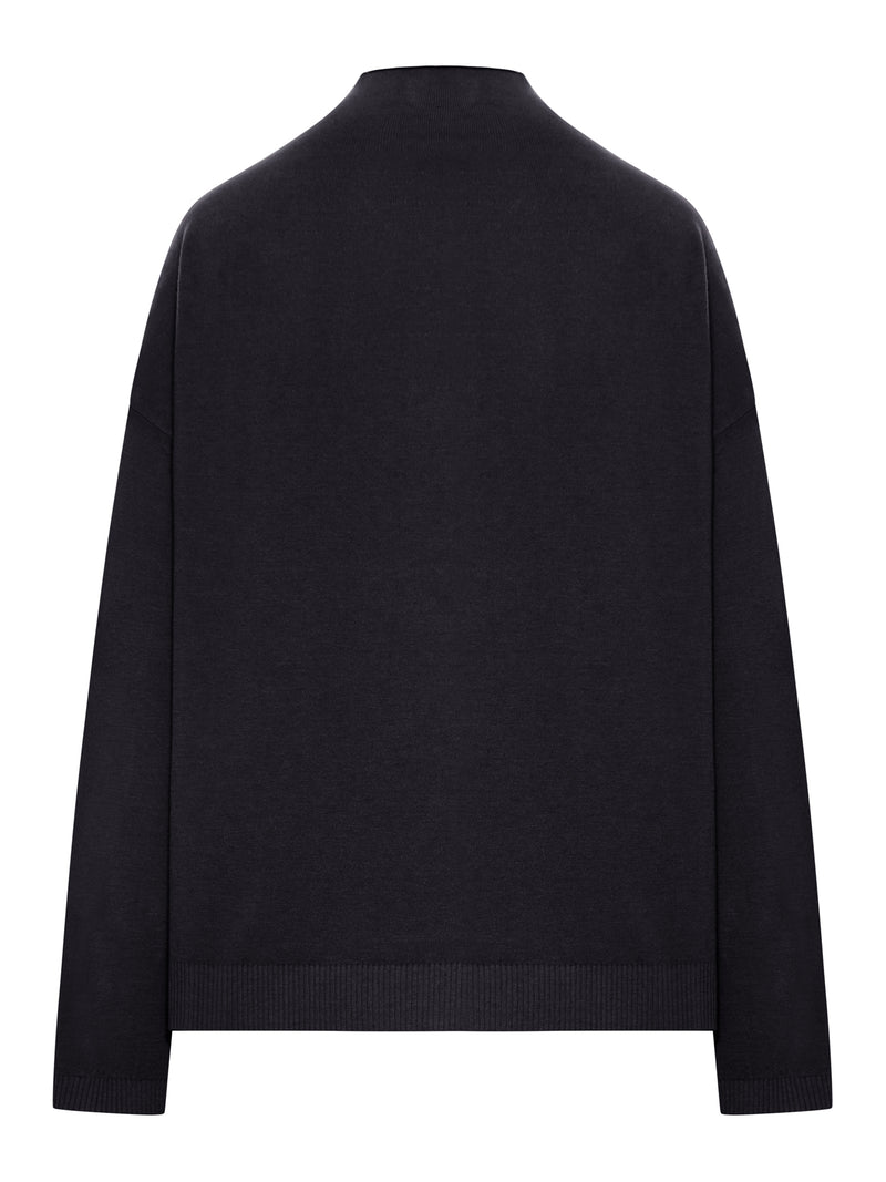 MAGLIONE COLLO ALTO IN MISTO LANA