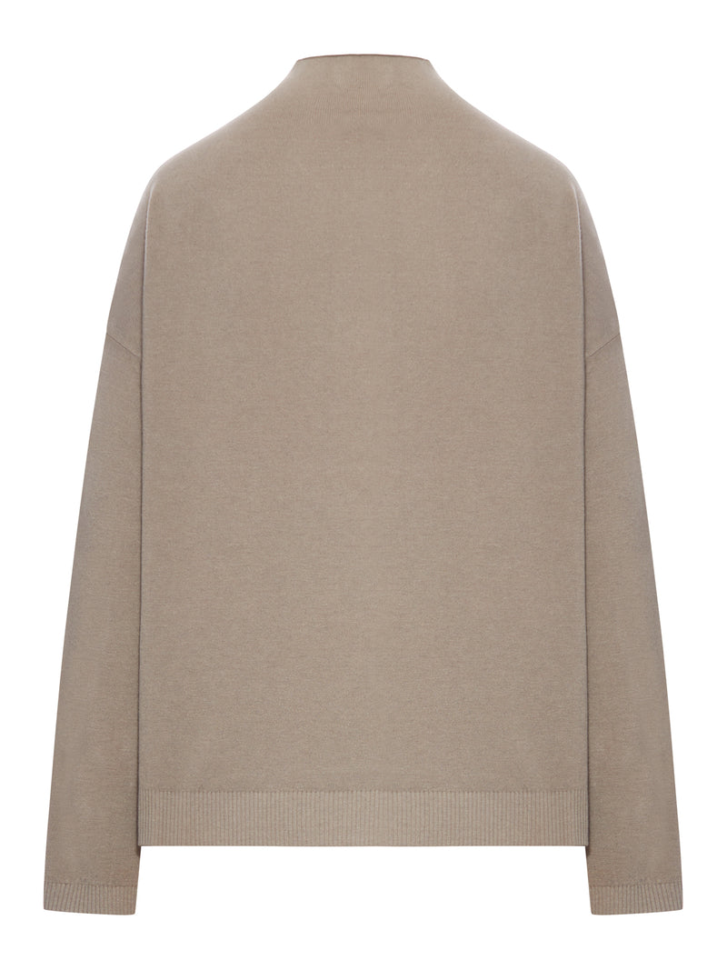 MAGLIONE COLLO ALTO IN MISTO LANA