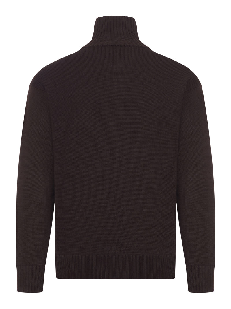 MAGLIA FULL ZIP 3 FILI RELAXED FIT