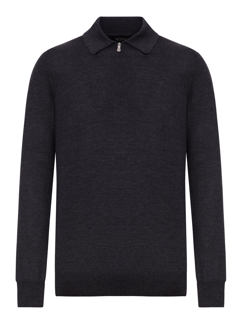 POLO CON ZIP IN LANA