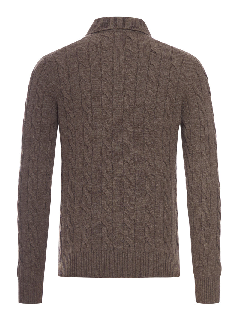 POLO IN CASHMERE A TRECCE