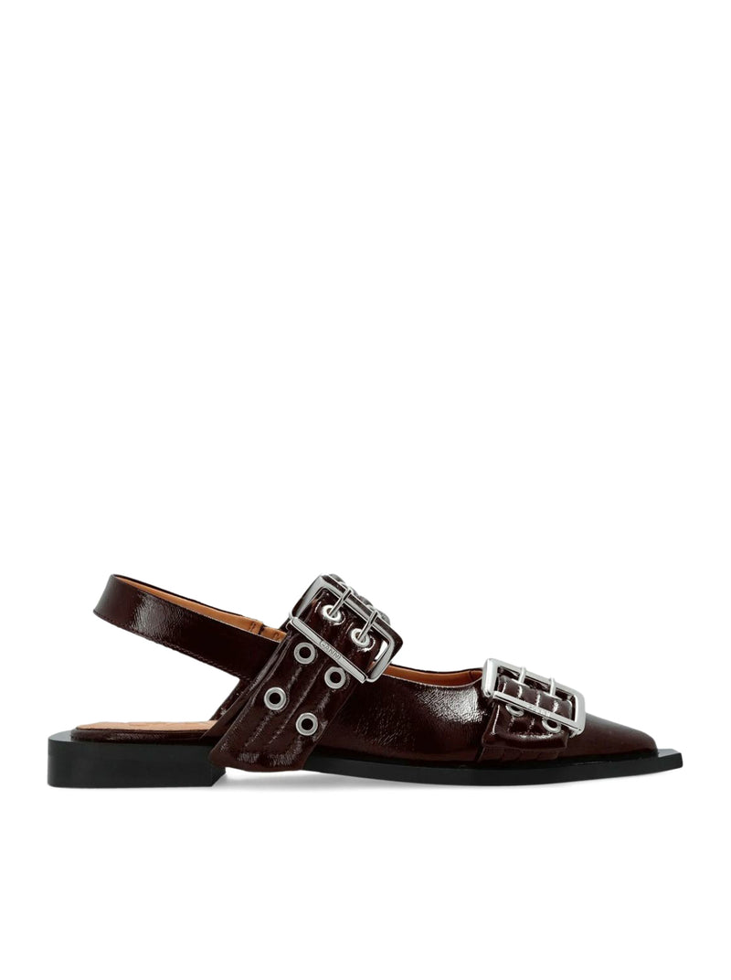 BALLERINE BORDEAUX CON FIBBIA