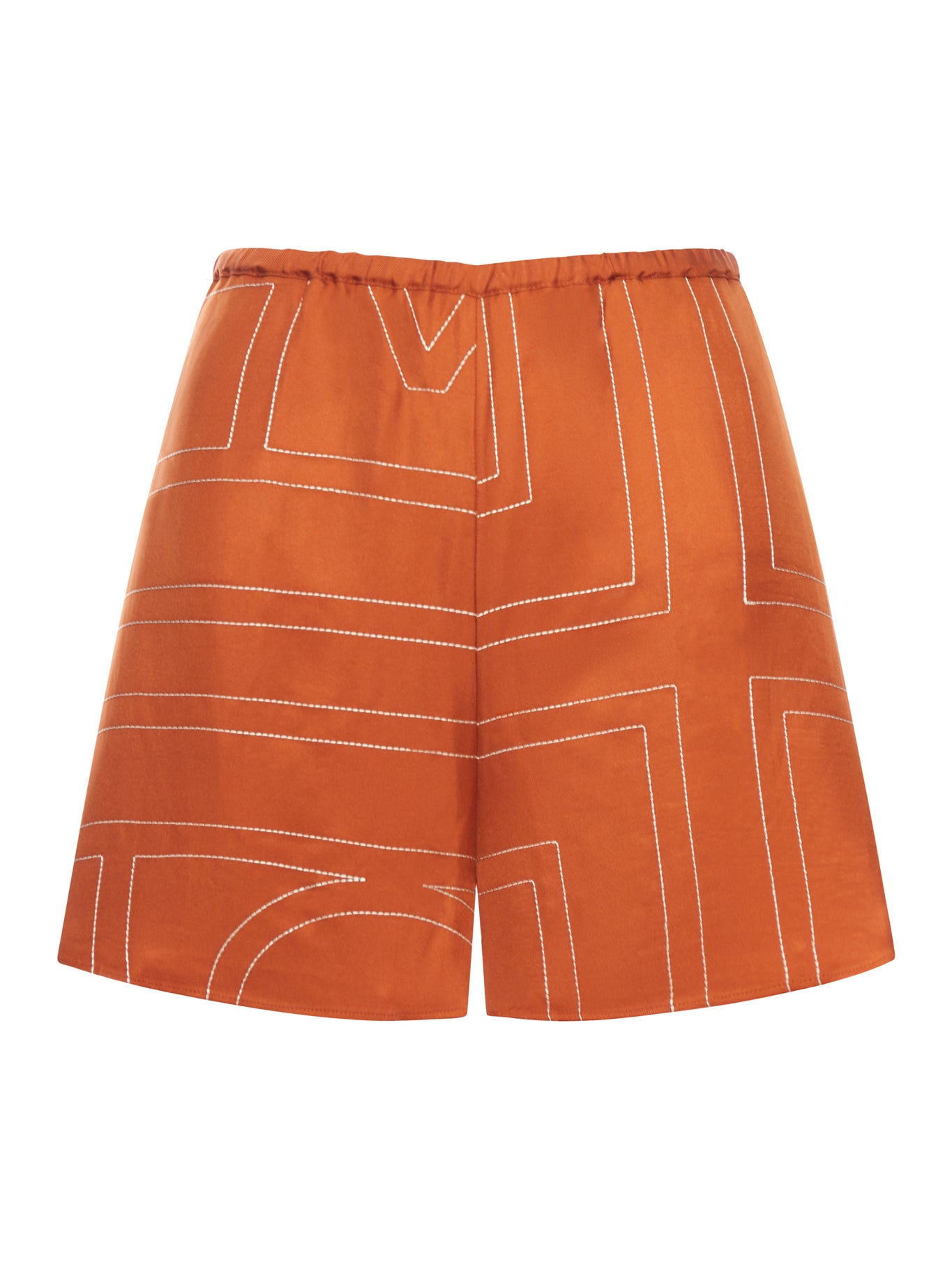 PANTALONCINI IN SETA CON MONOGRAMMA