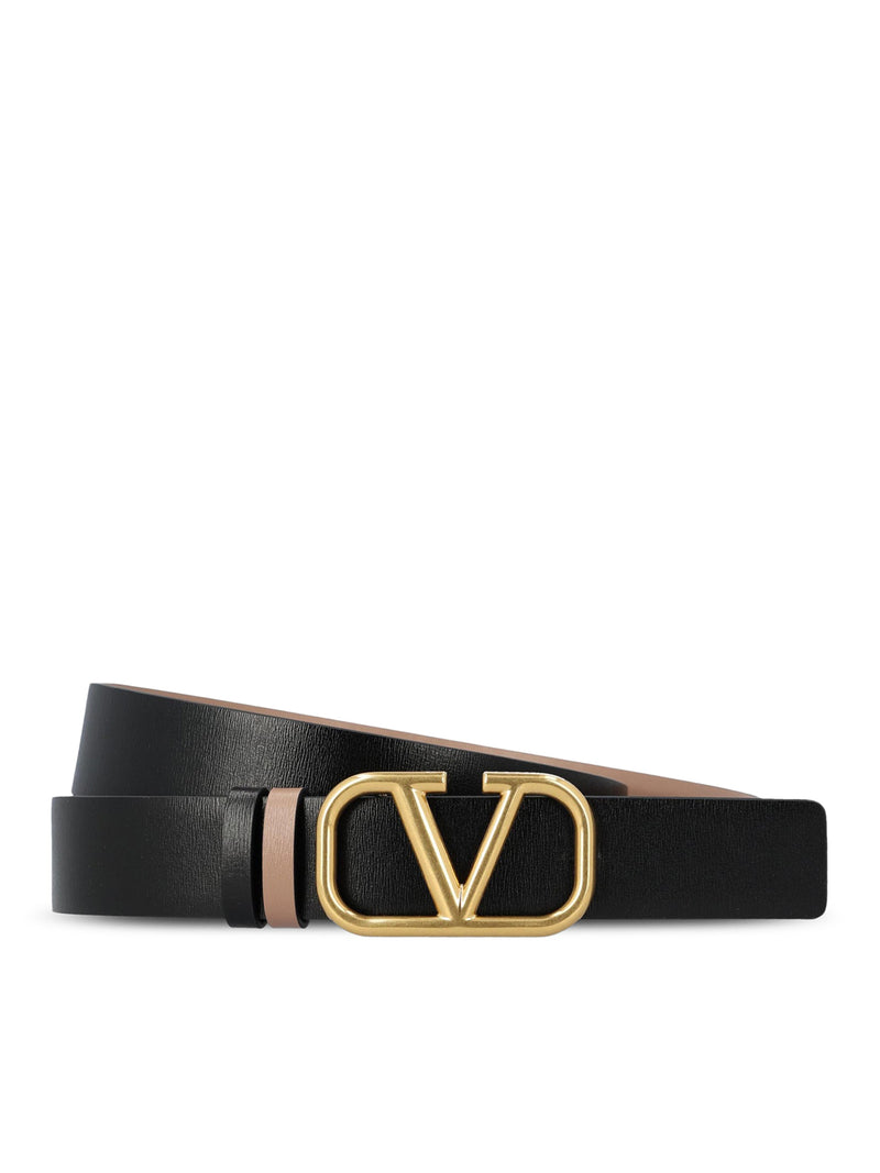 CINTURA REVERSIBILE VLOGO SIGNATURE IN VITELLO LUCIDO 30 MM