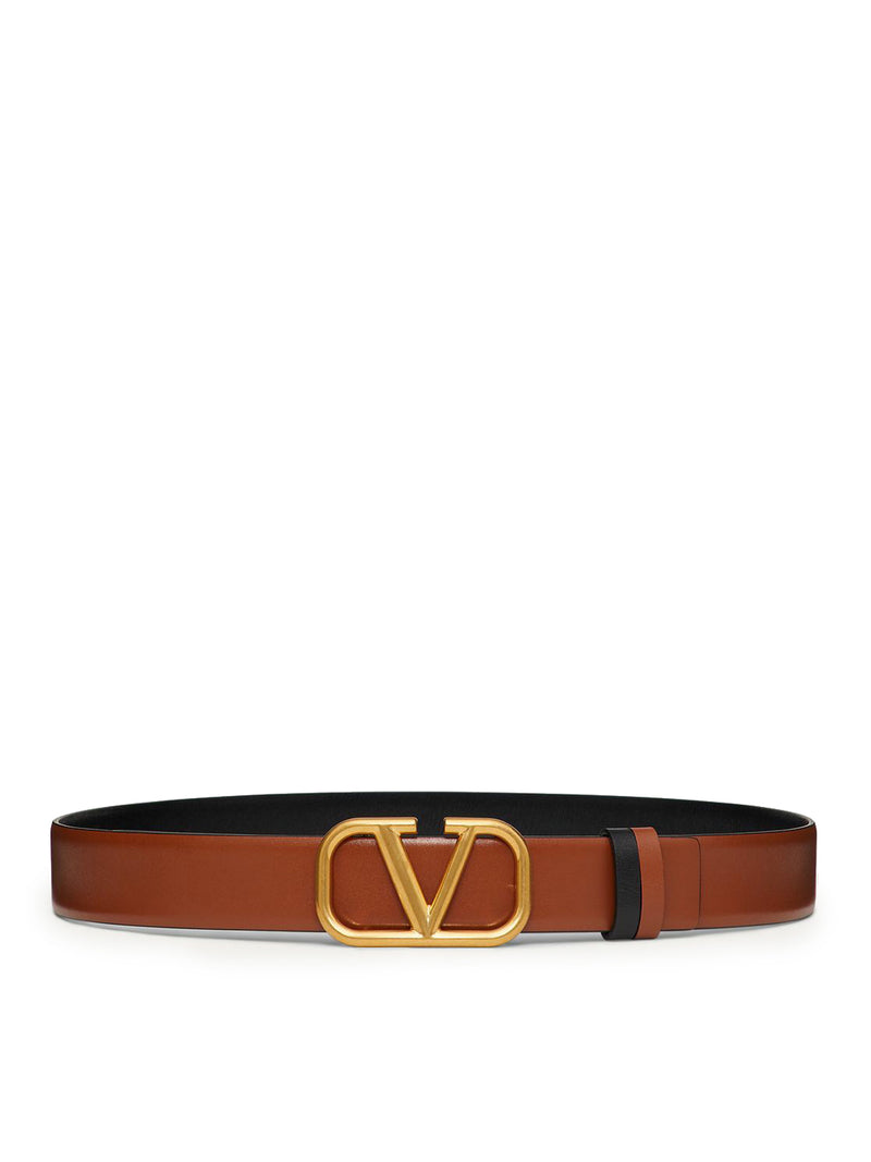 CINTURA REVERSIBILE VLOGO SIGNATURE IN VITELLO LUCIDO 30 MM