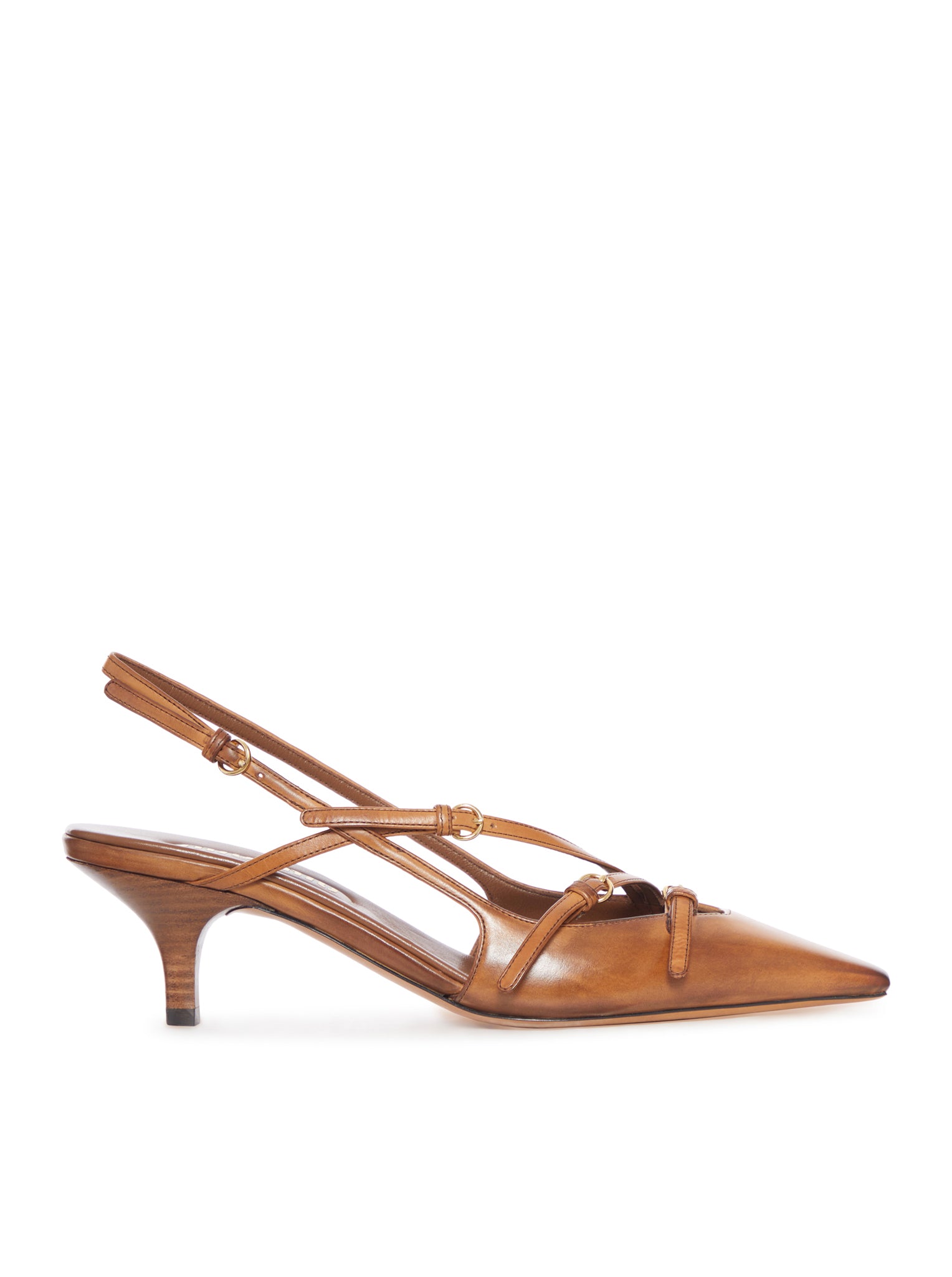 SLINGBACK IN PELLE CON FIBBIE