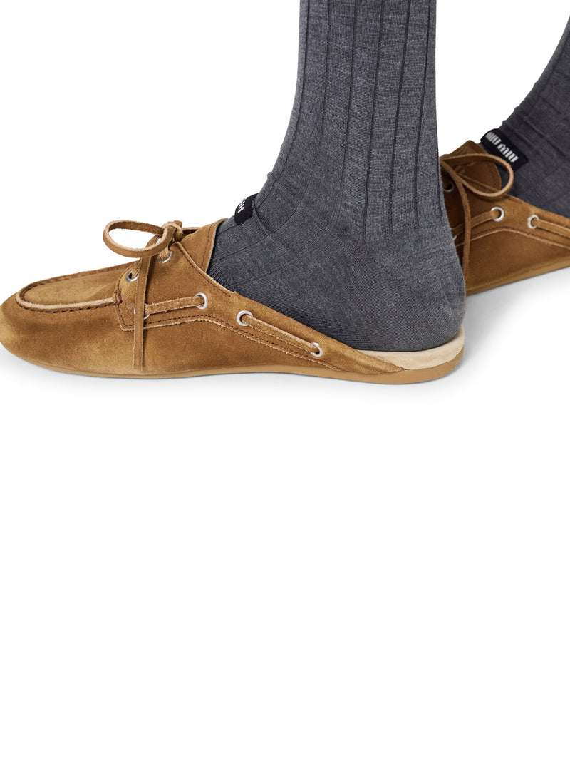 SABOT IN PELLE SCAMOSCIATA DÉLAVÉ