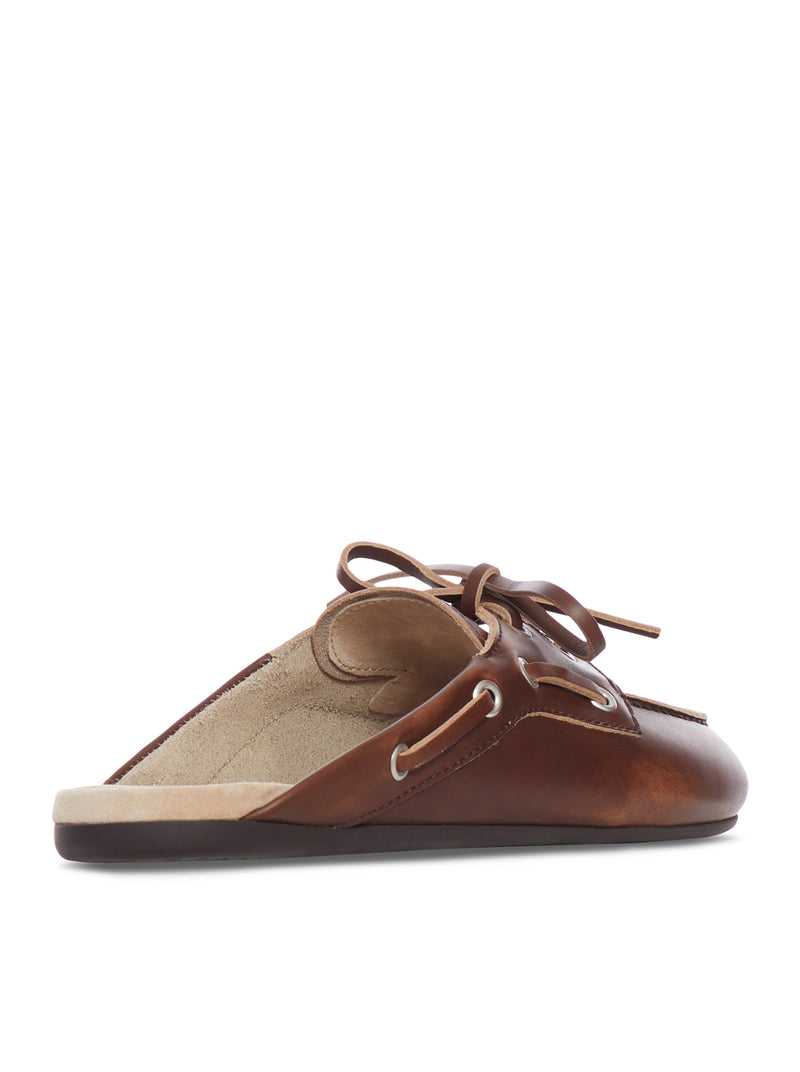 SABOT IN PELLE LISCIA DÉLAVÉ