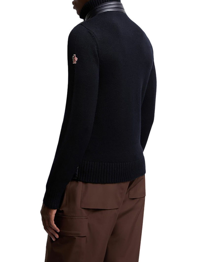 CARDIGAN IMBOTTITO IN LANA CON ZIP