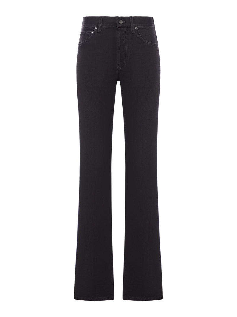 JEANS A VITA BASSA NICO IN DENIM NERO BERLIN