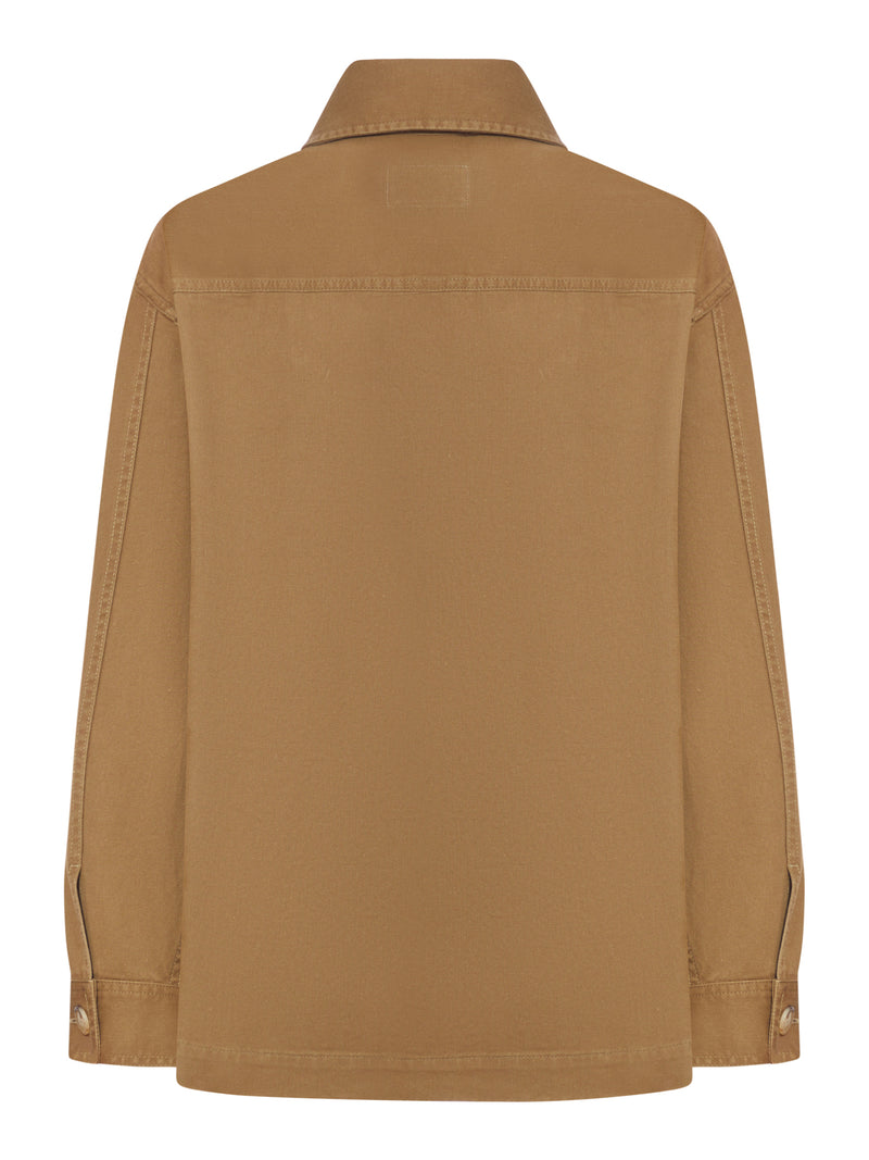 OVERSHIRT CASSANDRE IN GABARDINE DI COTONE E LINO
