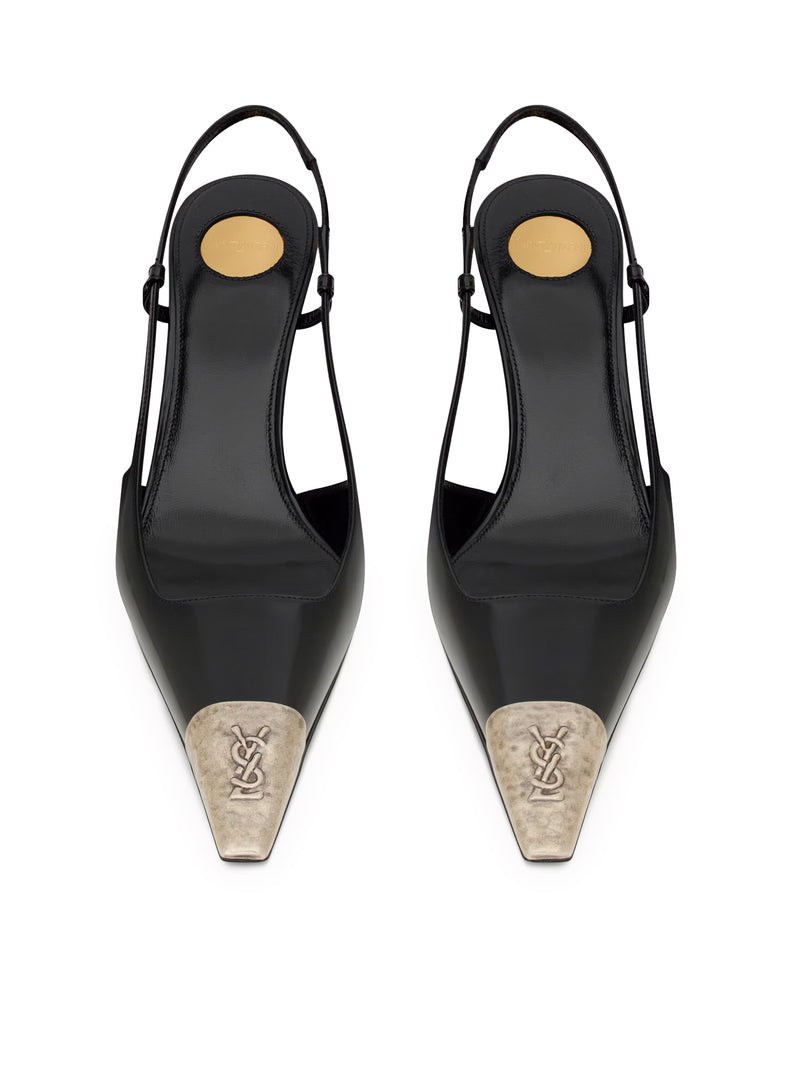 DÉCOLLETÉ APERTE SUL RETRO JEANNE IN PELLE LUCIDA