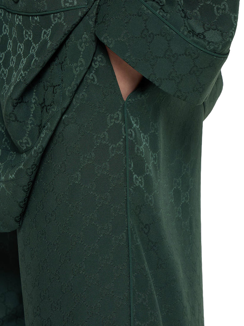 PANTALONE DA JOGGING IN SETA GG JACQUARD