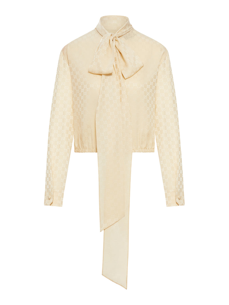 TOP IN SETA GG JACQUARD