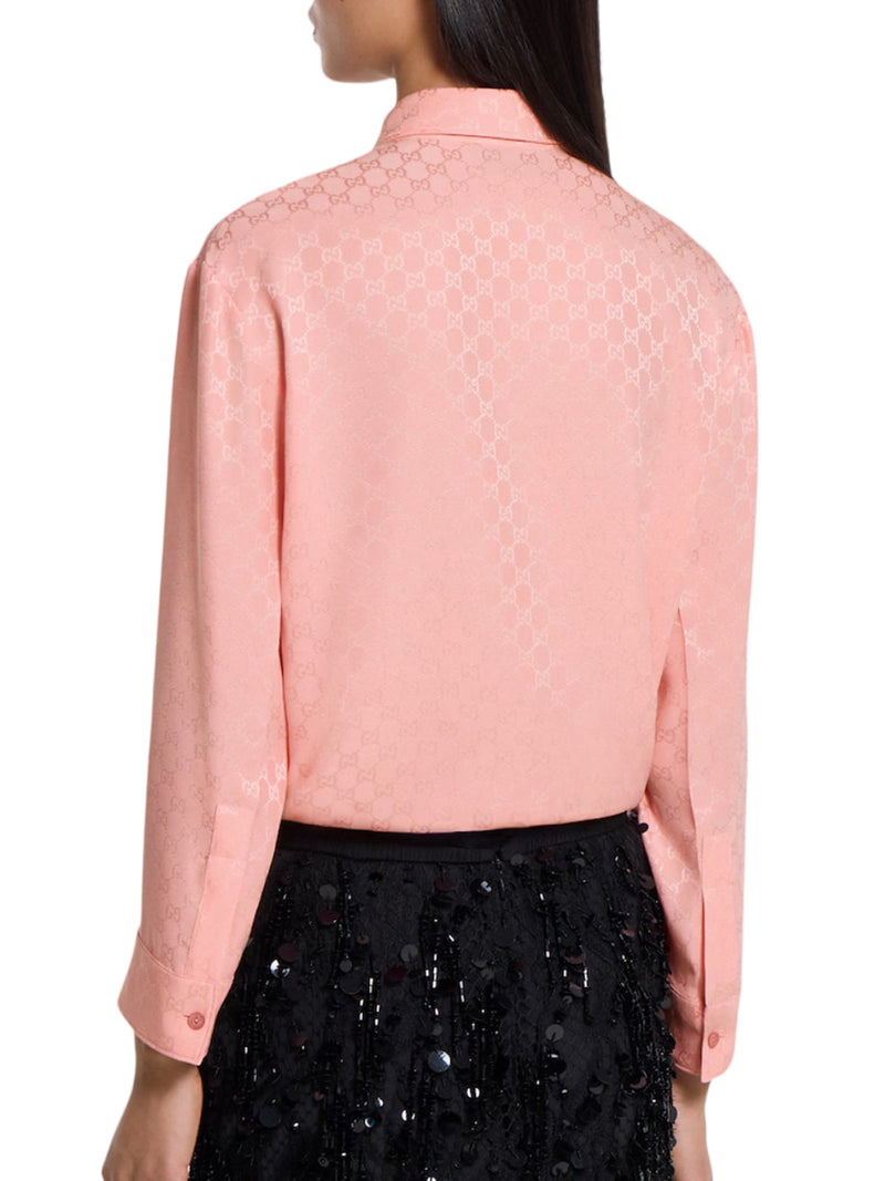 CAMICIA IN SETA GG JACQUARD