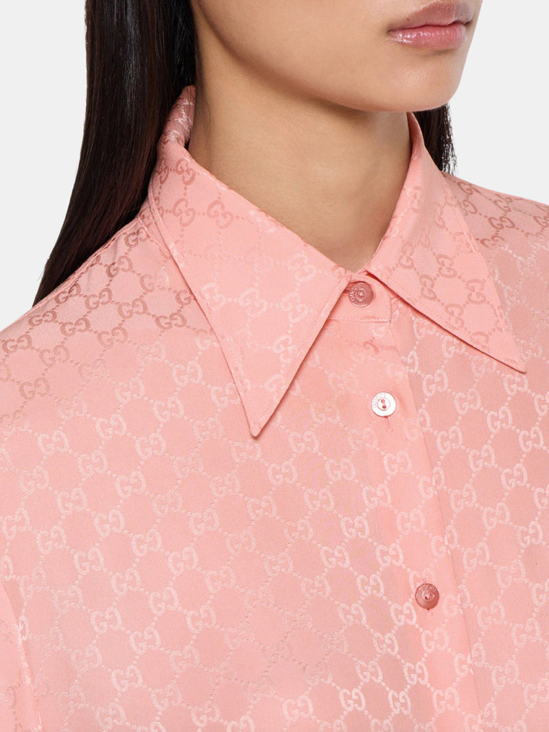 CAMICIA IN SETA GG JACQUARD