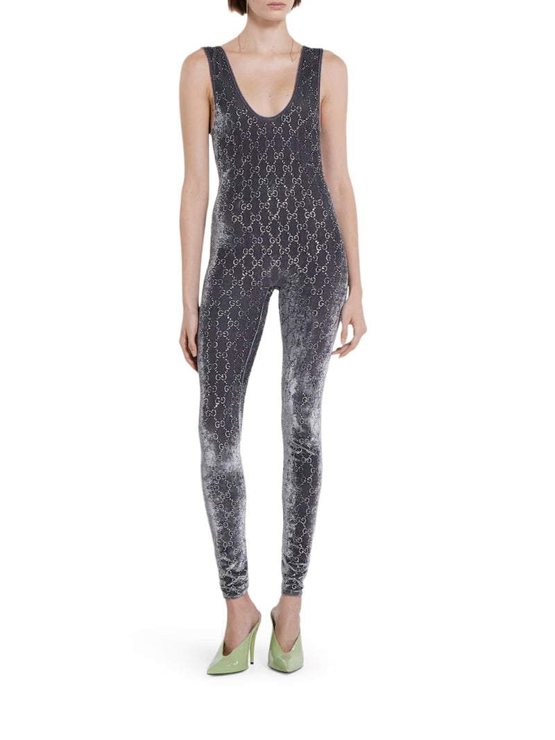 TUTA CON RICAMO GG DI CRISTALLI