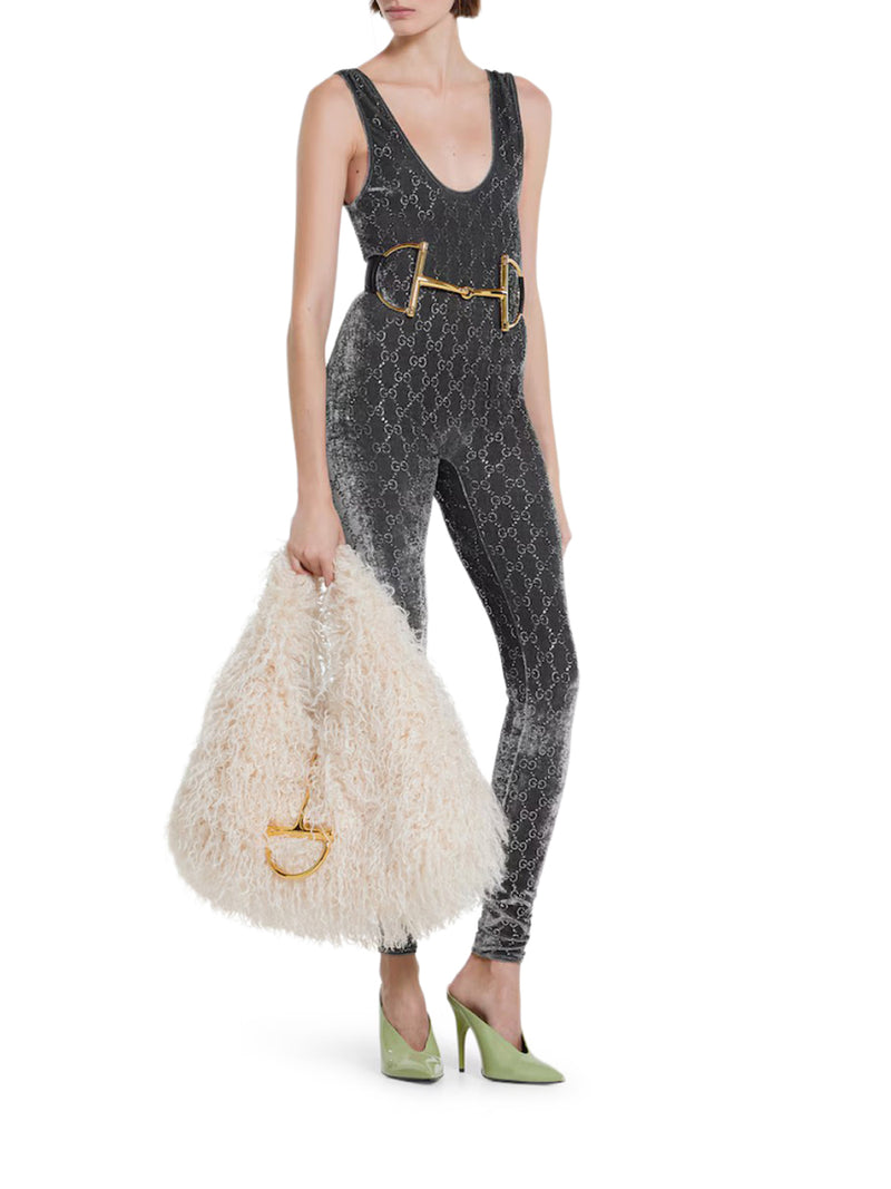 TUTA CON RICAMO GG DI CRISTALLI