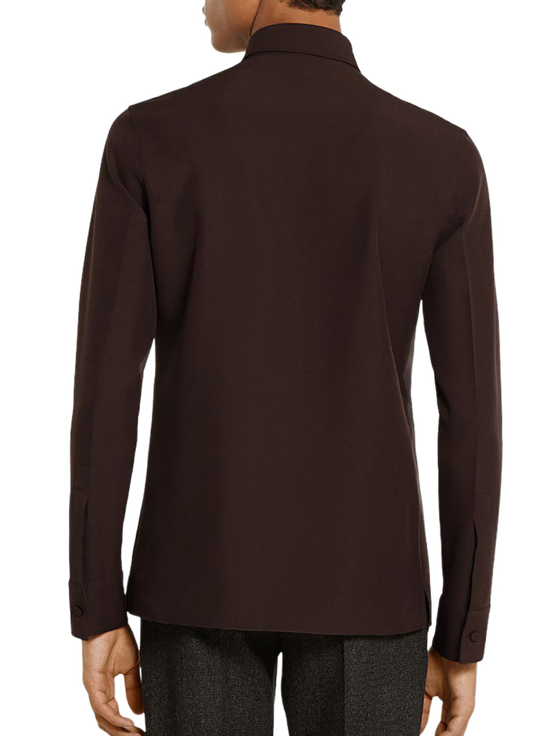 CAMICIA IN TWILL CON MORSETTO