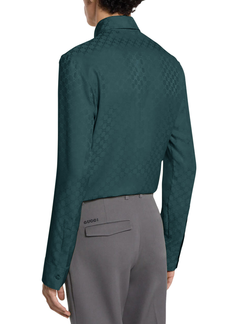 CAMICIA IN SETA GG JACQUARD