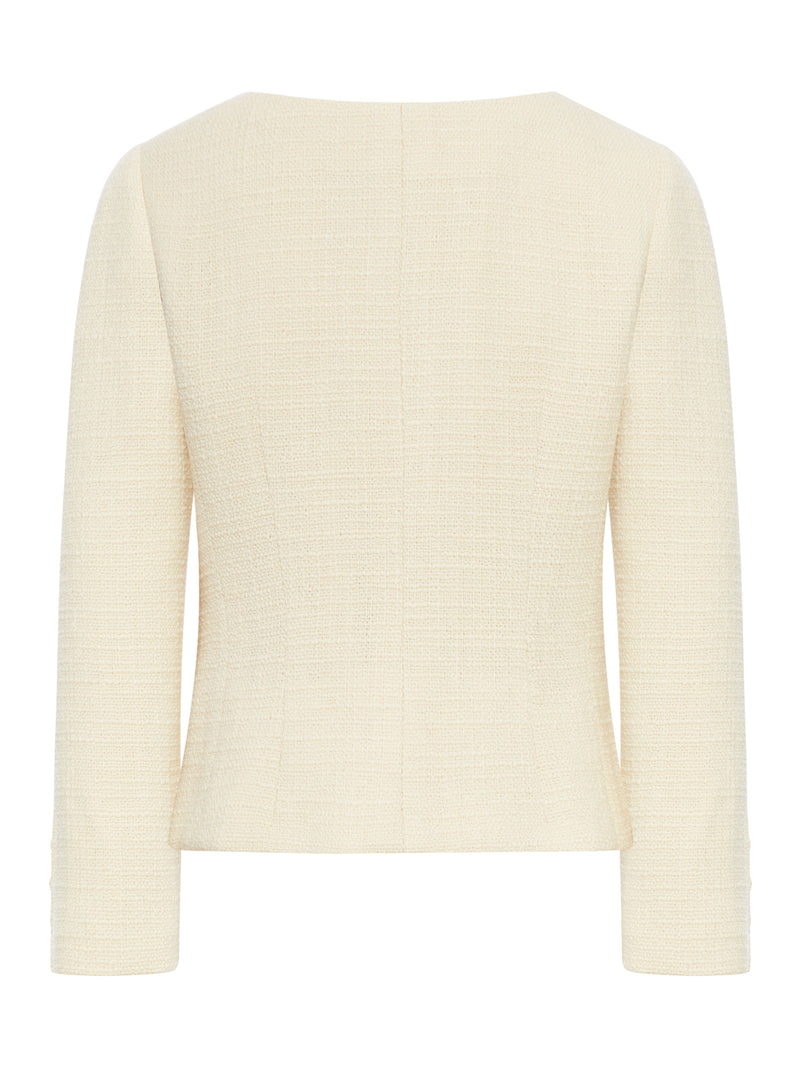 GIACCA IN CREPE DI LANA CON FIOCCO APPLICATO