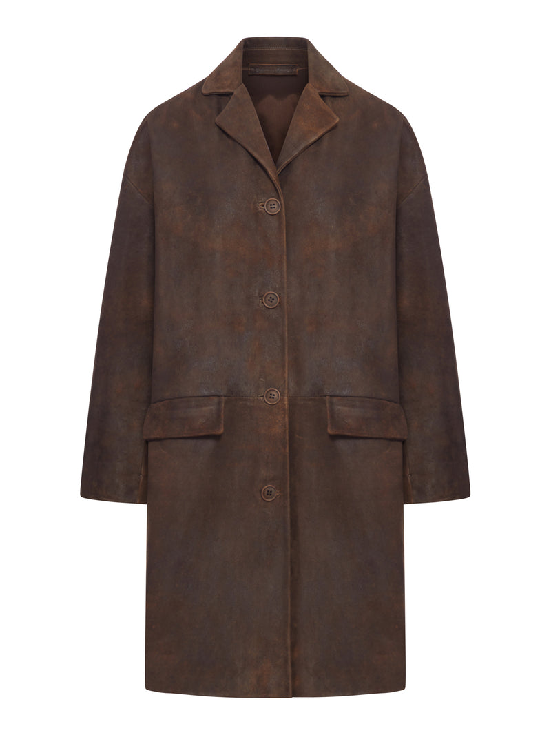 CAPPOTTO MONOPETTO IN PELLE