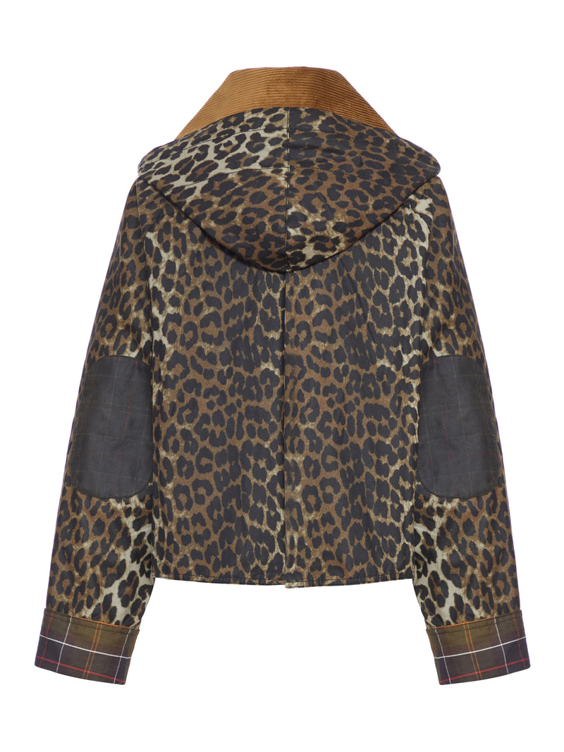 GIACCA CROPPED CON STAMPA LEOPARDATA ALL-OVER