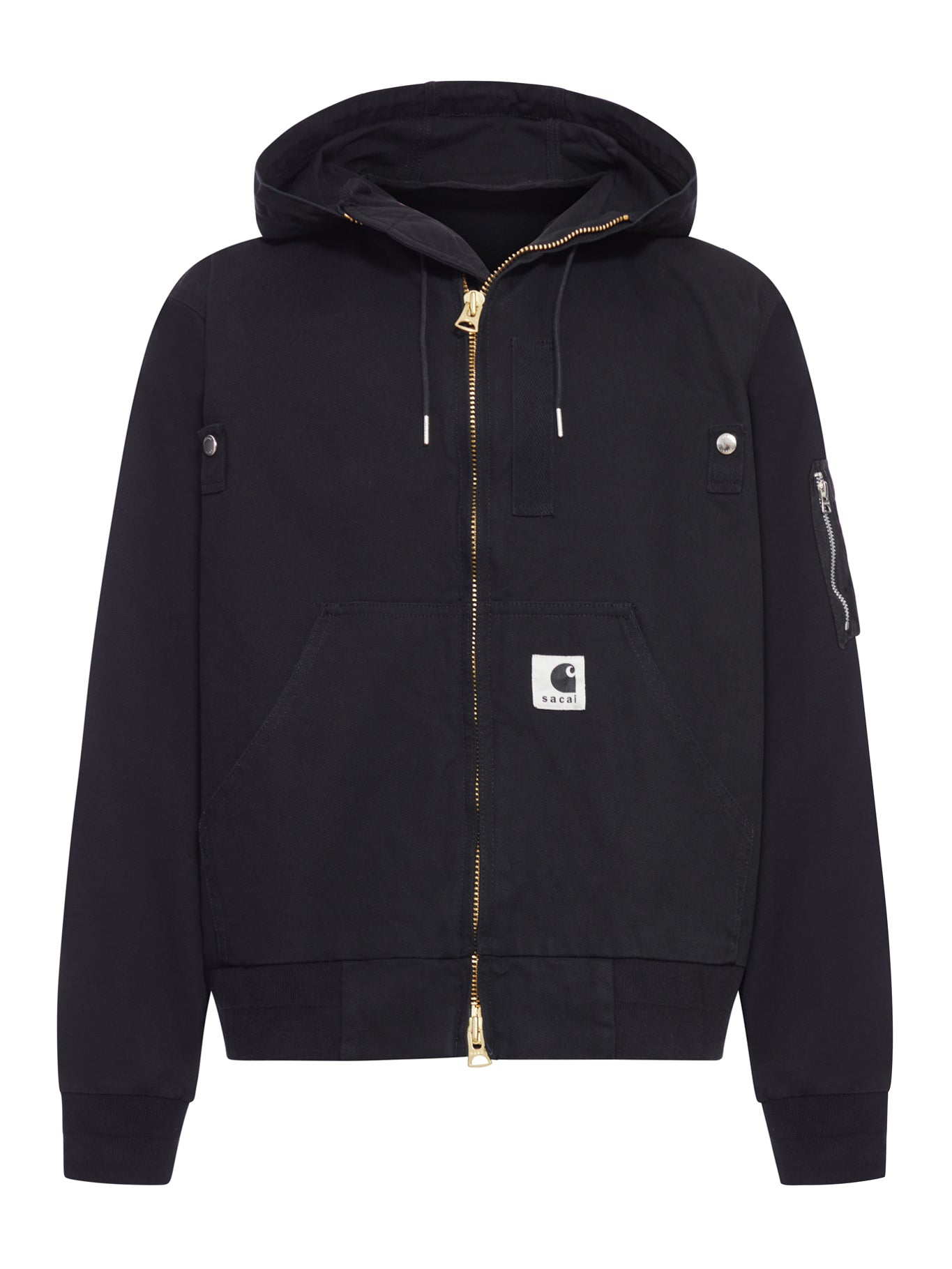 FELPA DUCK CON ZIP E CAPPUCCIO SACAI X CARHARTT