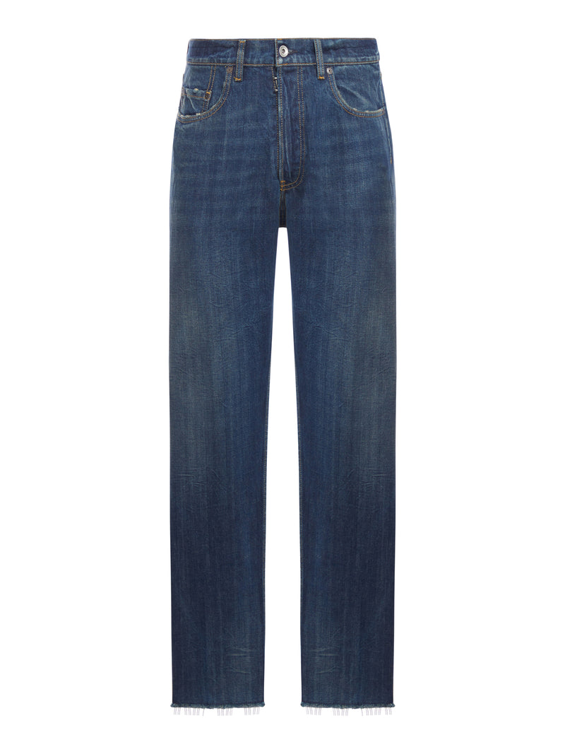 JEANS IN DENIM GAMBA DRITTA