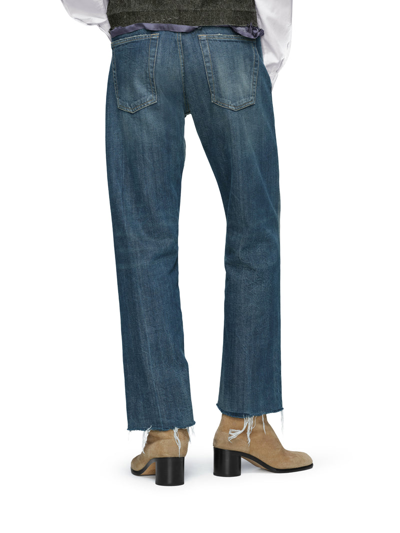 JEANS IN DENIM GAMBA DRITTA