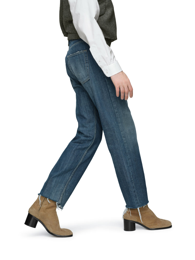 JEANS IN DENIM GAMBA DRITTA