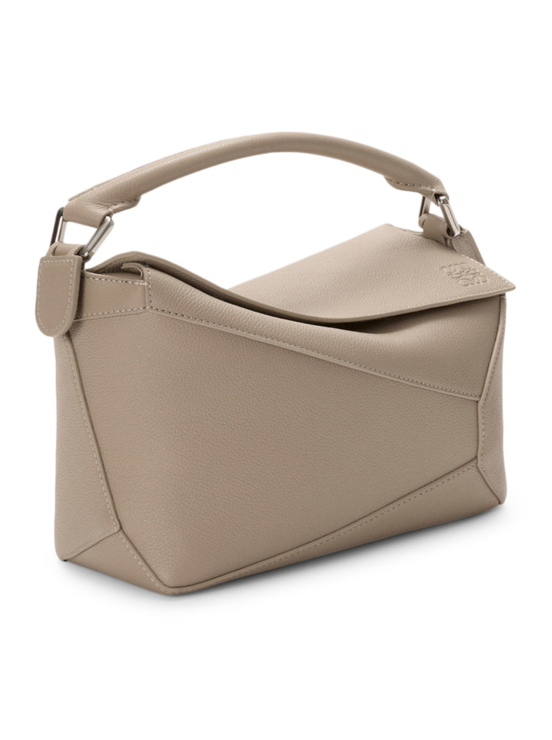 BORSA PUZZLE EDGE PICCOLA IN PELLE DI VITELLO GRANATA