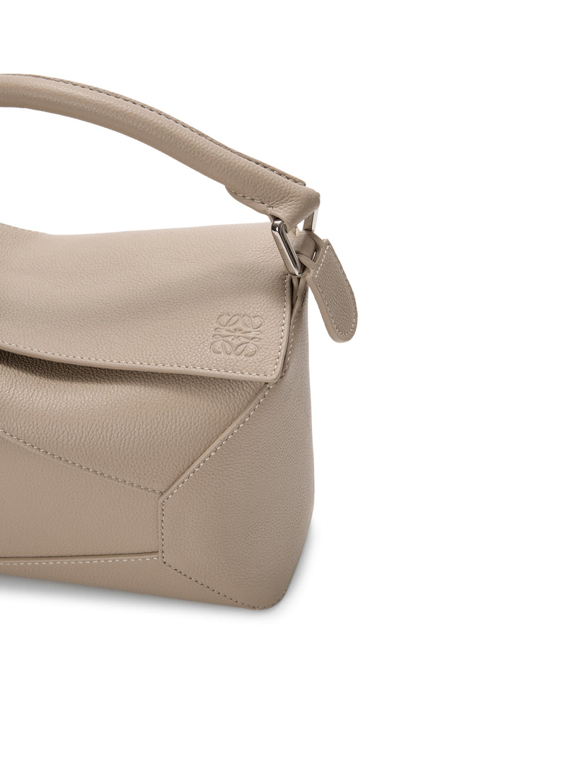 BORSA PUZZLE EDGE PICCOLA IN PELLE DI VITELLO GRANATA