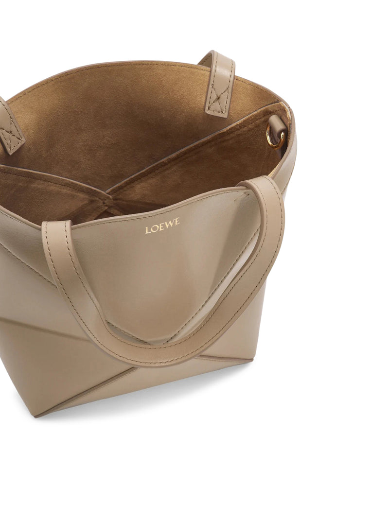 BORSA TOTE PUZZLE FOLD IN PELLE DI VITELLO LUCIDA