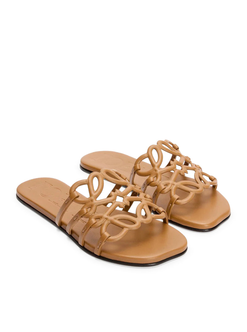 SLIDE ANAGRAM PETAL IN PELLE DI VITELLO