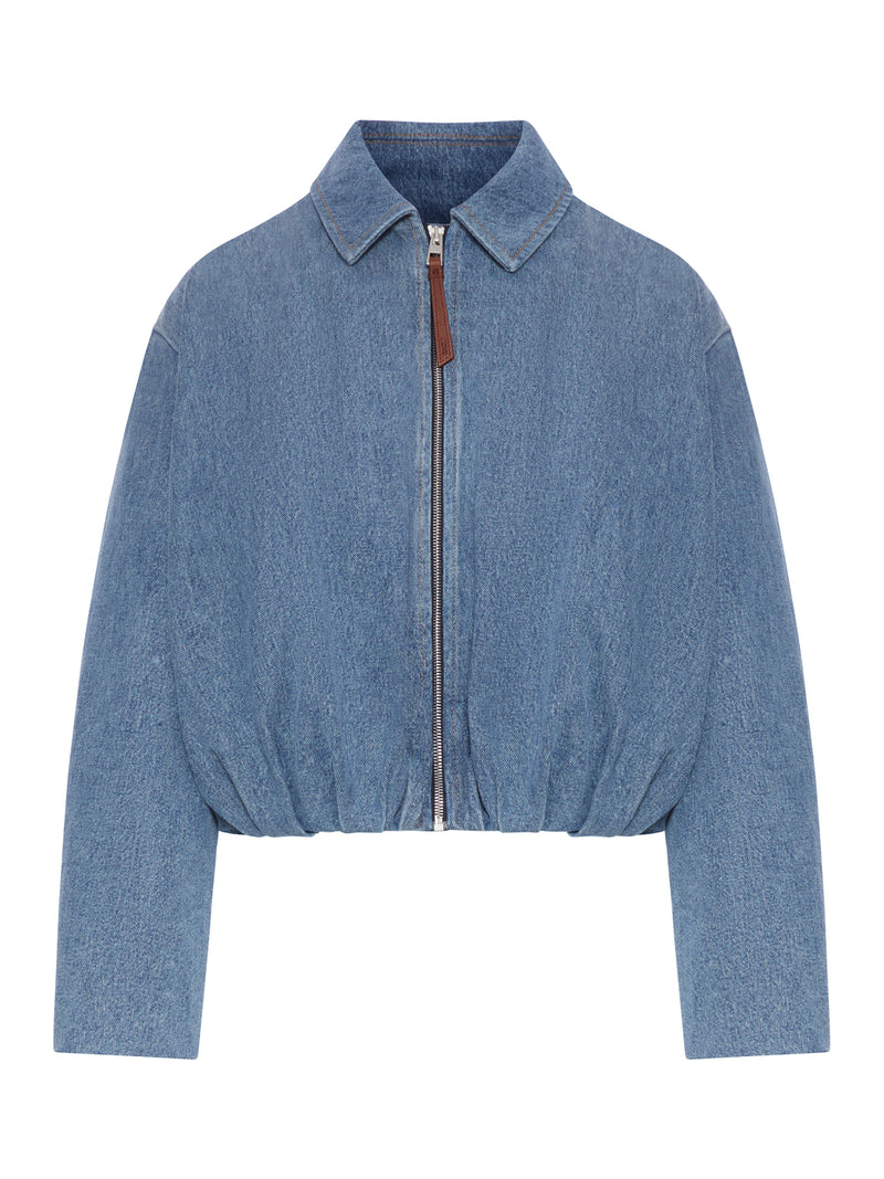 GIACCA DRAPPEGGIATA IN DENIM