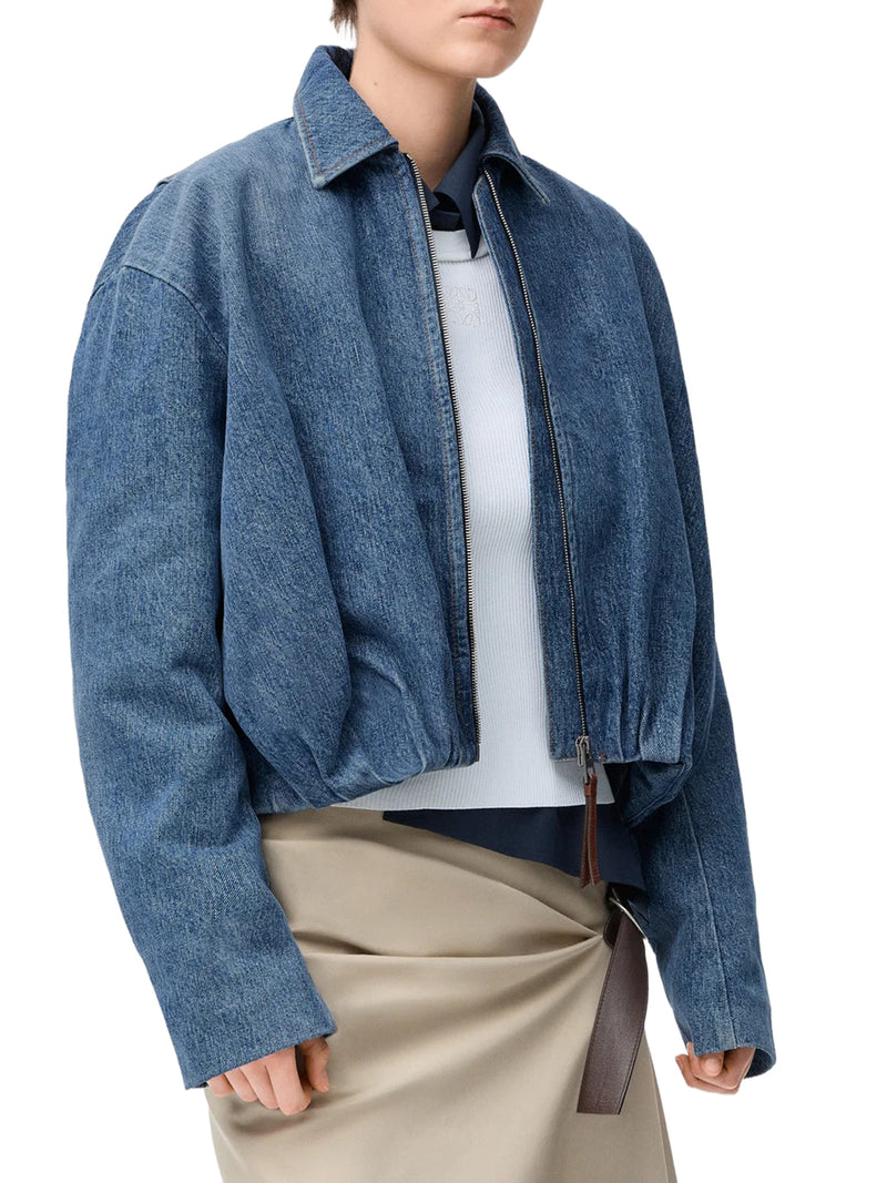 GIACCA DRAPPEGGIATA IN DENIM