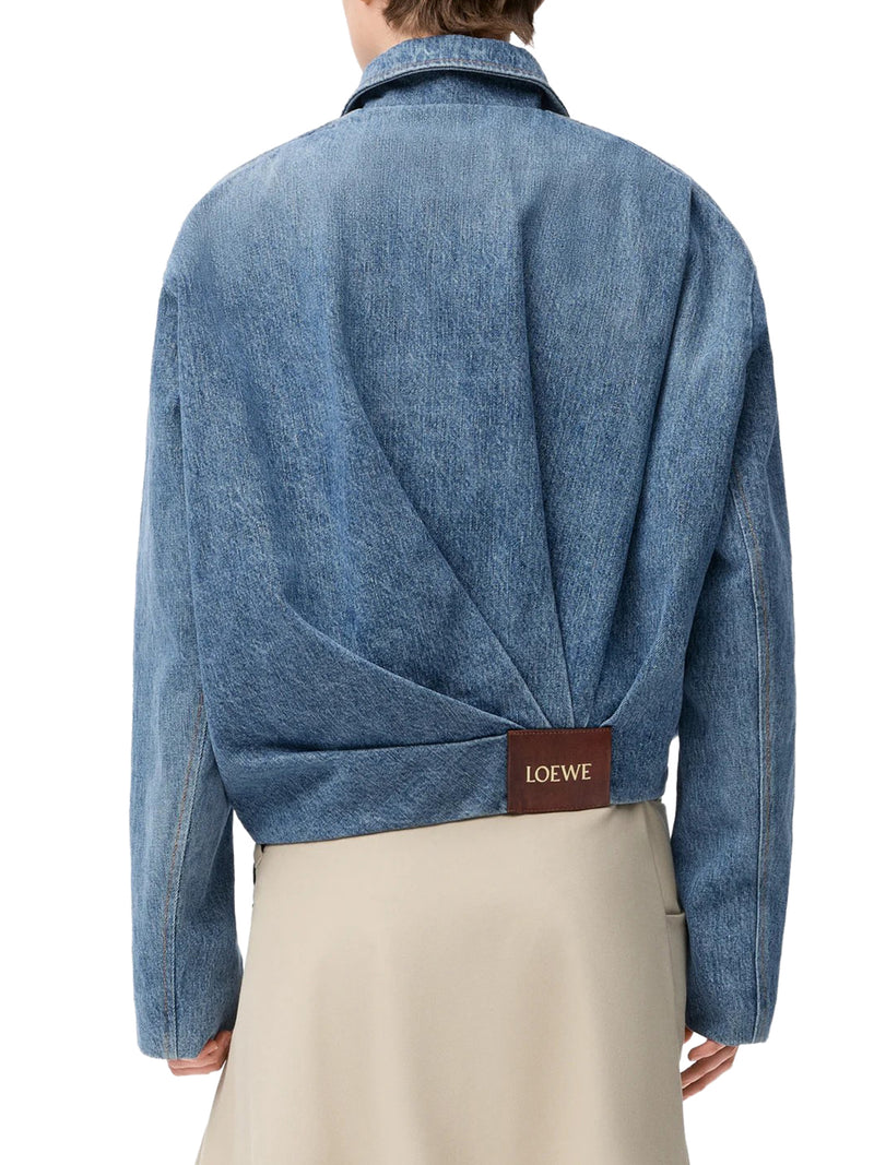 GIACCA DRAPPEGGIATA IN DENIM