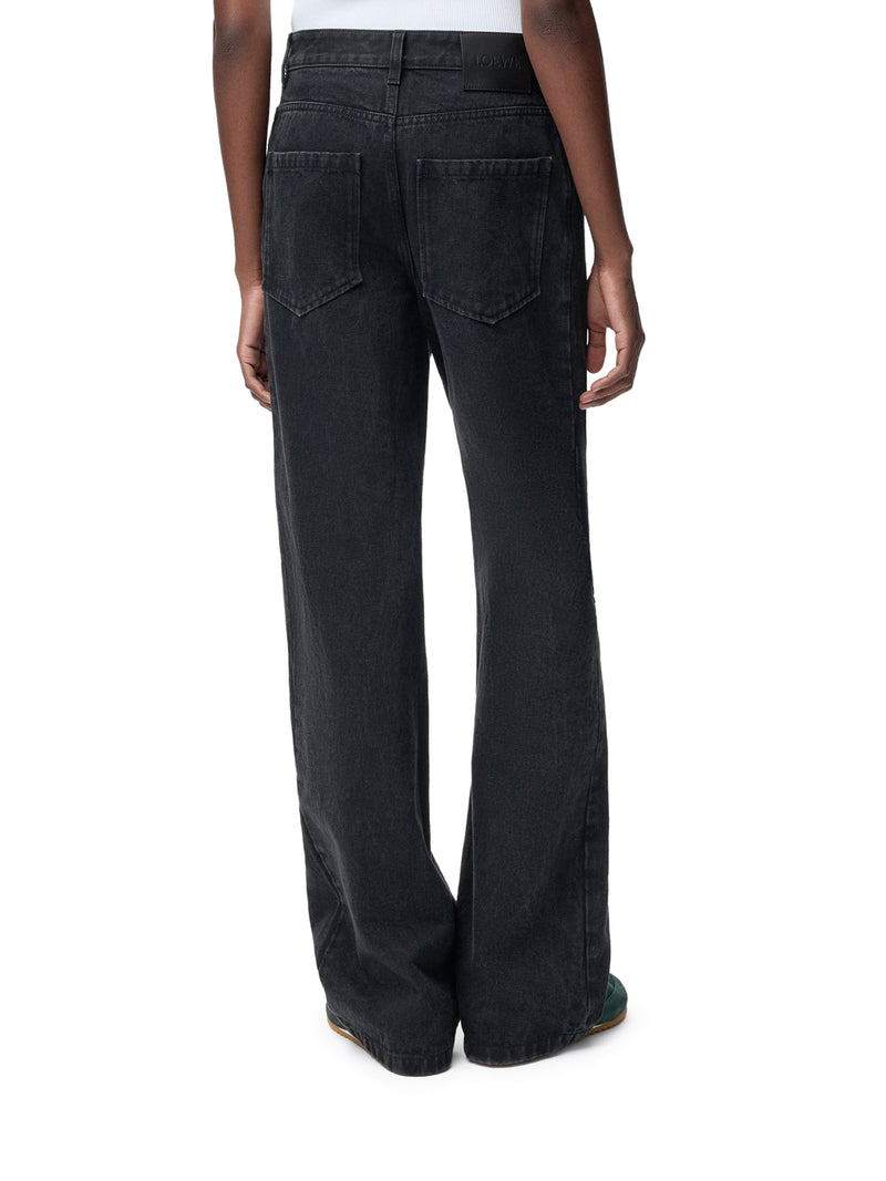 JEANS BAGGY ANAGRAM IN DENIM