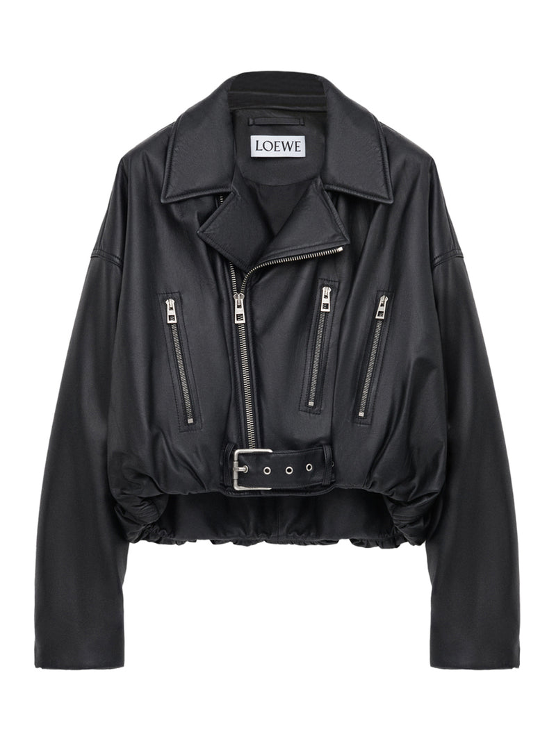 GIACCA BIKER IN NAPPA DI AGNELLO
