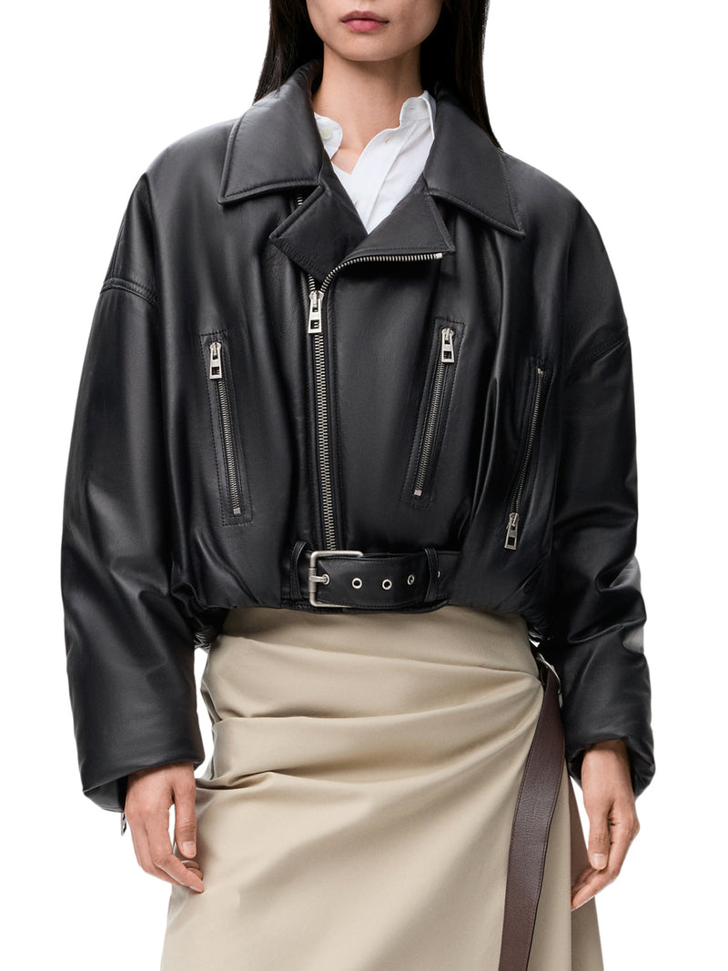 GIACCA BIKER IN NAPPA DI AGNELLO