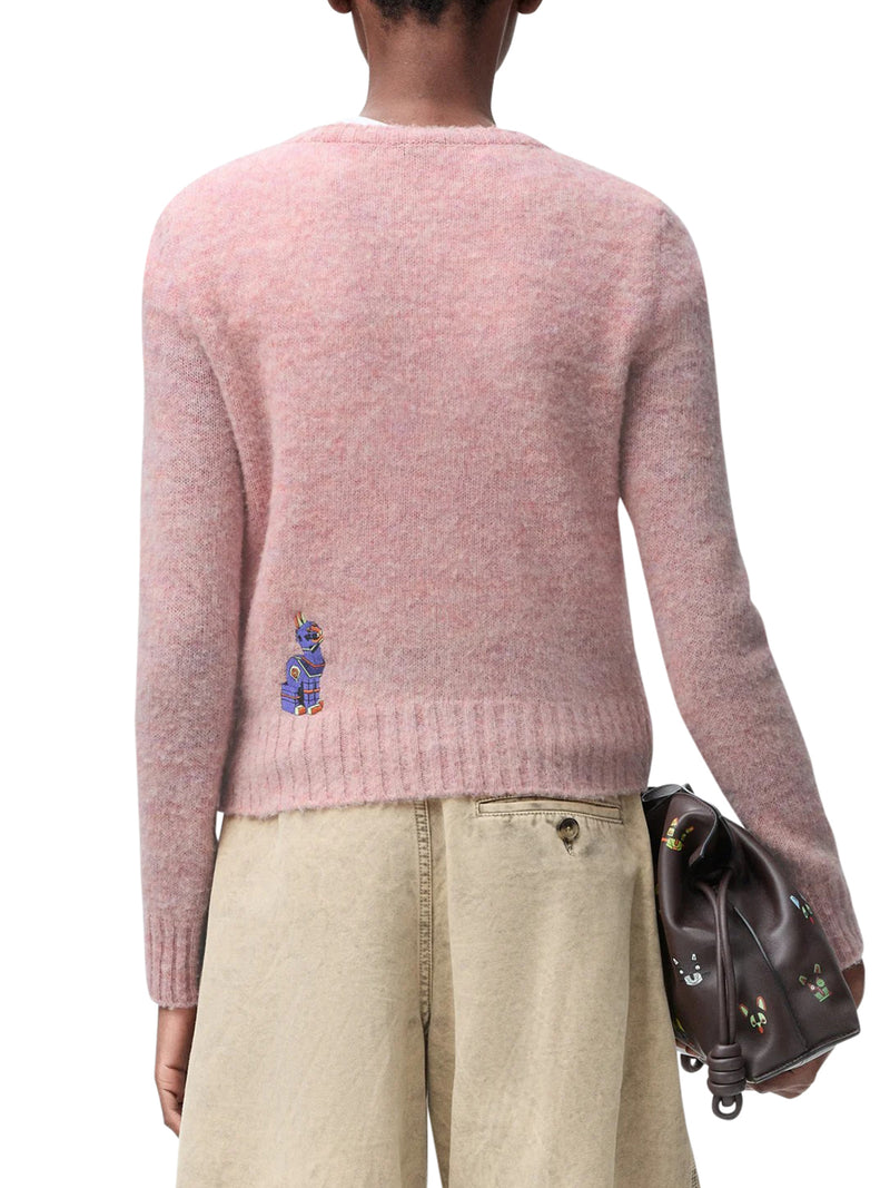 MAGLIONE IN LANA SPAZZOLATA DI PESO MEDIO