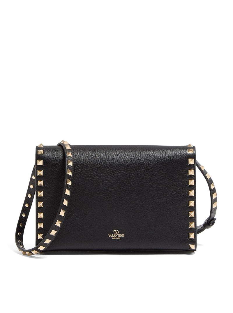 BORSA PICCOLA A TRACOLLA ROCKSTUD IN VITELLO GRANATO