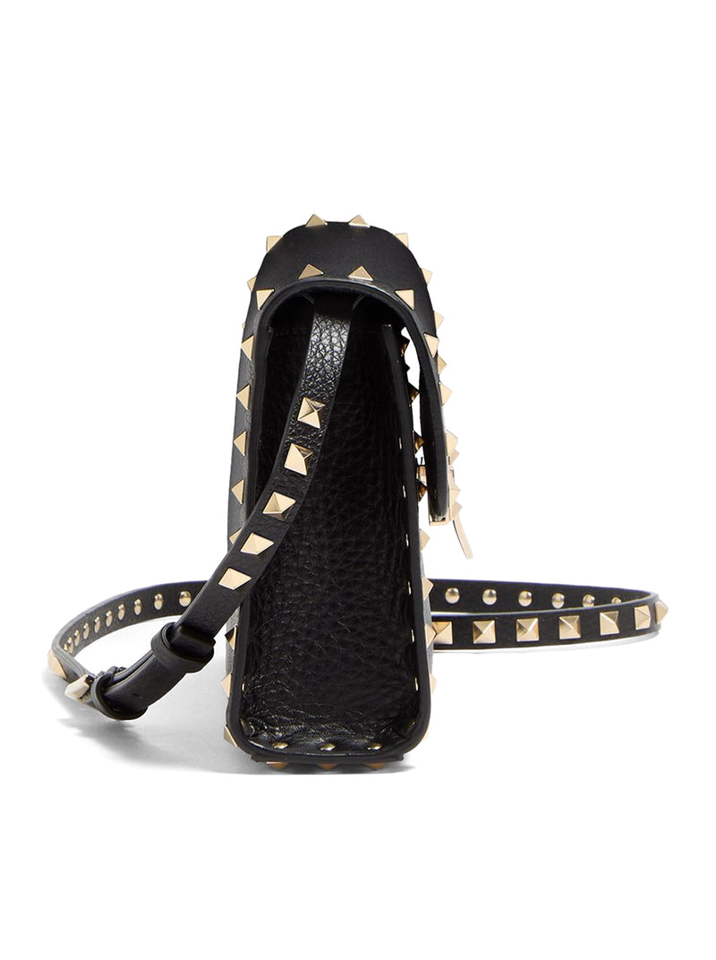 BORSA PICCOLA A TRACOLLA ROCKSTUD IN VITELLO GRANATO