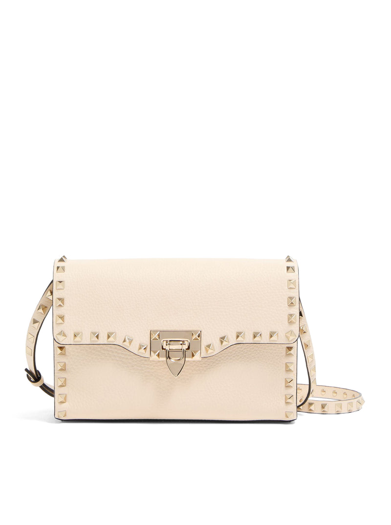 BORSA PICCOLA A TRACOLLA ROCKSTUD IN VITELLO GRANATO