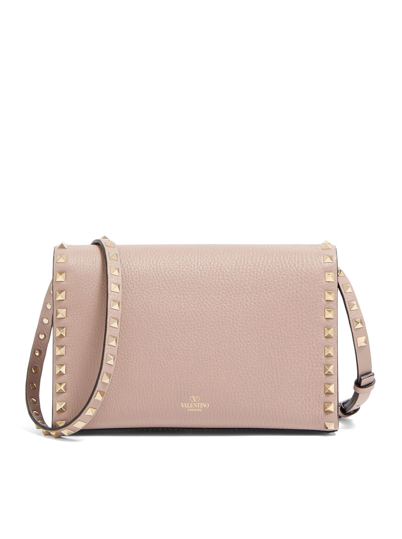 BORSA PICCOLA A TRACOLLA ROCKSTUD IN VITELLO GRANATO