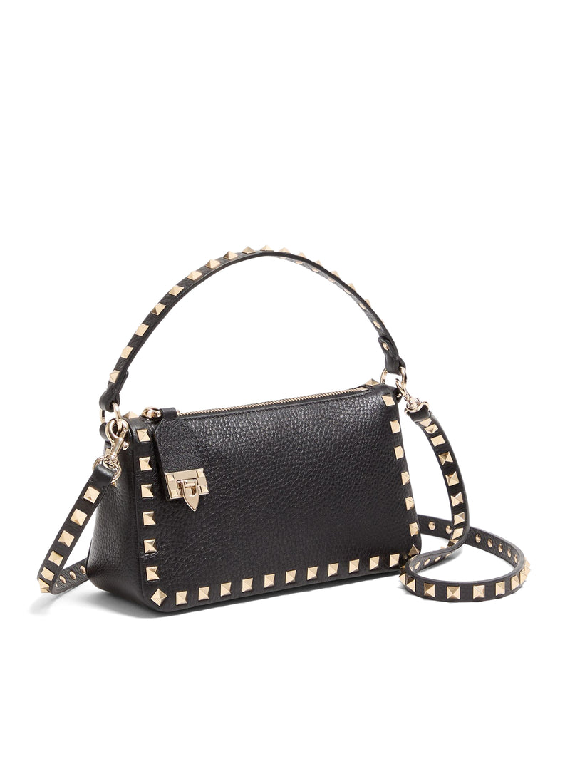 BORSA PICCOLA A TRACOLLA ROCKSTUD IN VITELLO GRANATO
