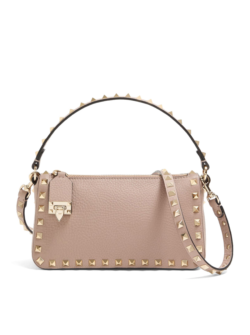 BORSA PICCOLA A TRACOLLA ROCKSTUD IN VITELLO GRANATO